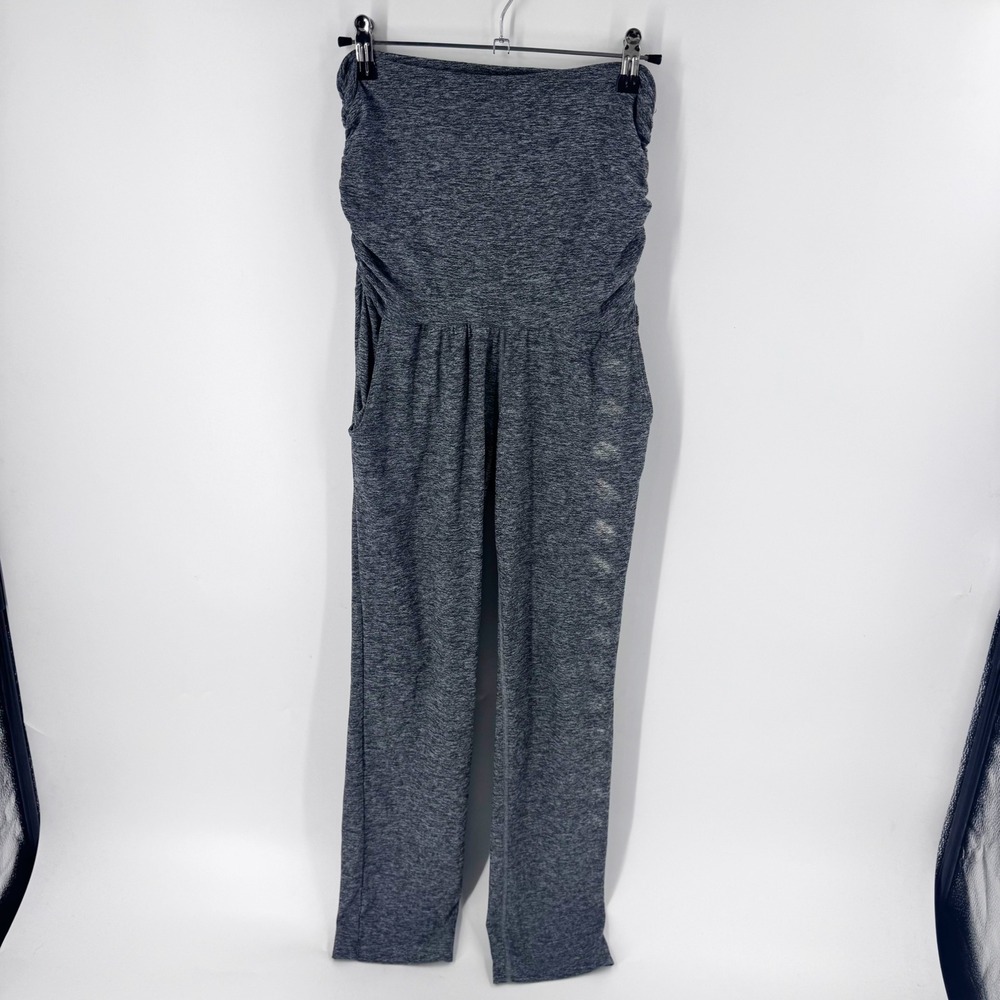 Beyond the Bump by Beyond Yoga Gray Heathered Strapless Maternity Lounge Pant XS